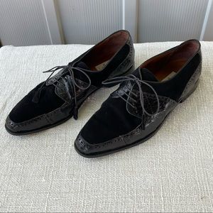 MICHELE LOISI GORGEOUS MENS CROC/SUEDE TASSEL LACED SHOES 11D